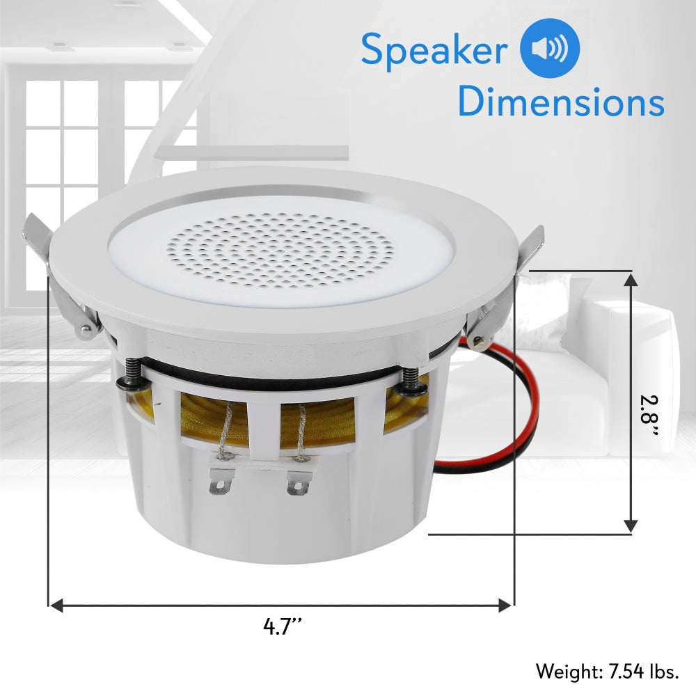 3.5'' Led Bluetooth Ceiling Speakers Kit - Thumbnail 5