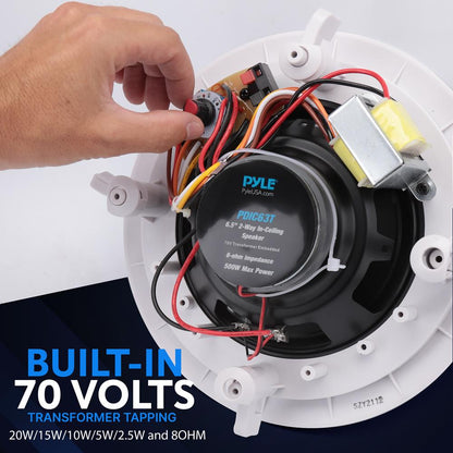 product image number 6 for Pyle 6.5’’ In-Wall / Ceiling Speakers