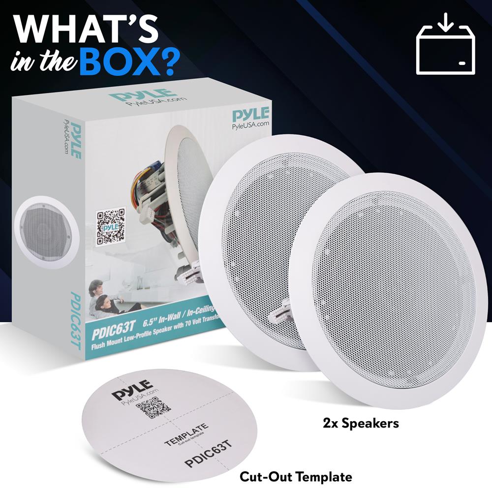 product image number 7 for Pyle 6.5’’ In-Wall / Ceiling Speakers