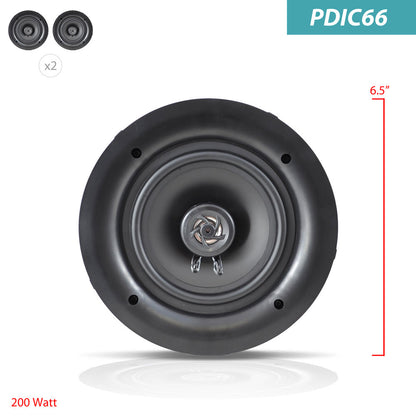 product image number 4 for Pyle 6.5'' Home In-Wall / Ceiling Speakers