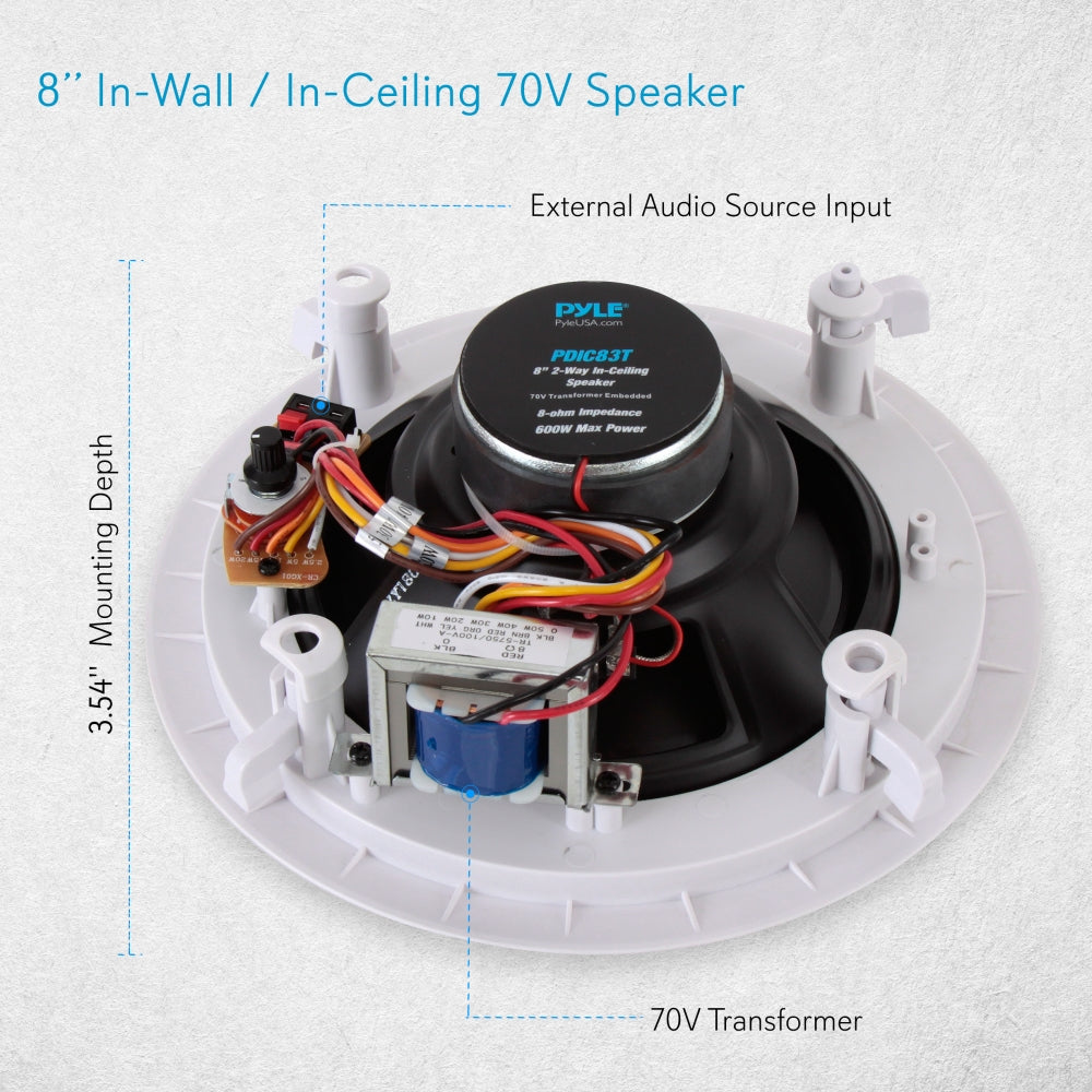 product image number 2 for Pyle 8.0’’ In-Wall / Ceiling Speakers