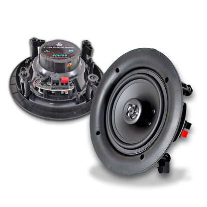 8" Ceiling Wall Speakers Pair, 250W, 2-Way Stereo, Flush Mount