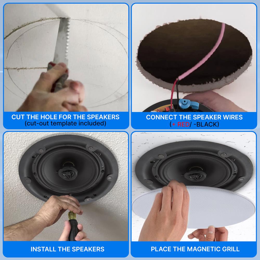 product image number 5 for Pyle 8.0’’ In-Wall / Ceiling Speakers