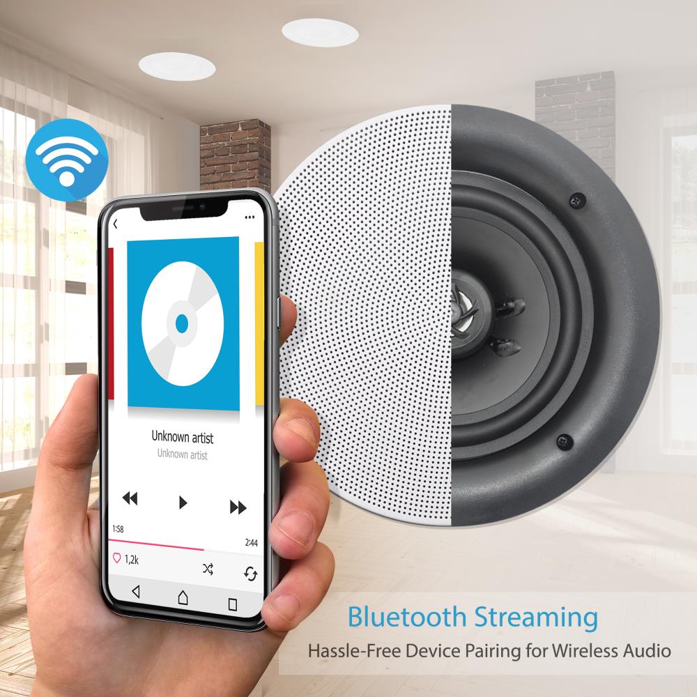 6.5" Bluetooth Ceiling/Wall Speakers 200W 2-Way Stereo, Easy Install - Thumbnail 5