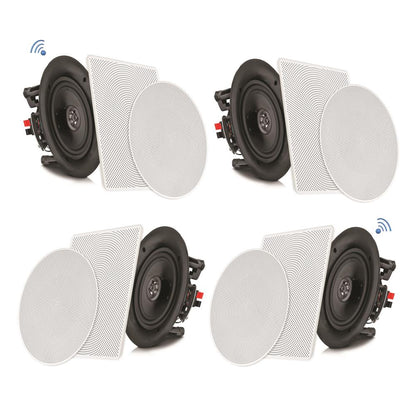 Bluetooth Ceiling/Wall Speakers 200W 2-Way Stereo, Easy