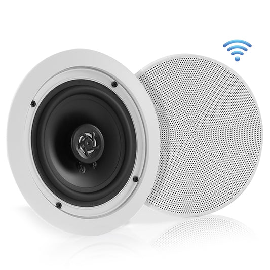 5.25" Bluetooth Ceiling/Wall Speakers 150W Flush Mount Poly Cone