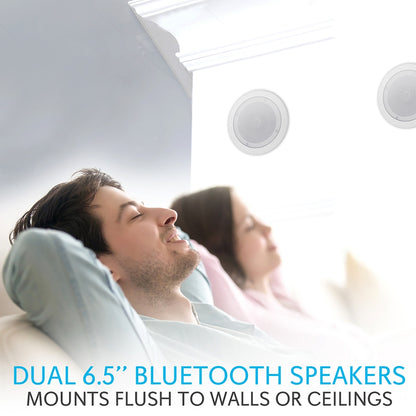 6.5" Bluetooth Ceiling Speakers 200W Flush Mount Polypropylene Cone