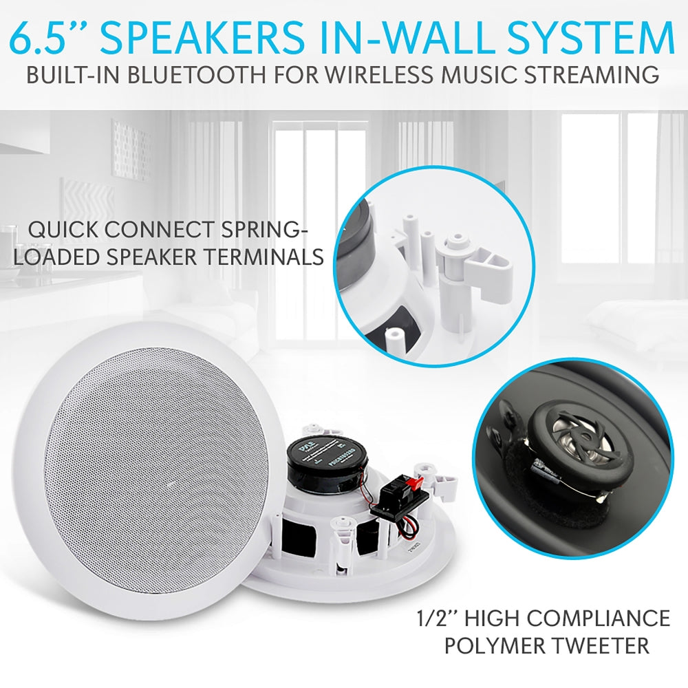 Bluetooth Ceiling Speakers 200W Flush Mount Polypropylene Cone