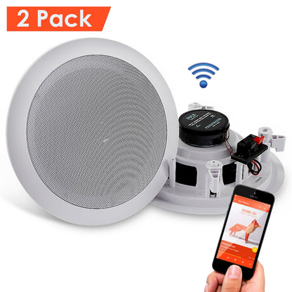 6.5" Bluetooth Ceiling Speakers 200W Flush Mount Polypropylene Cone