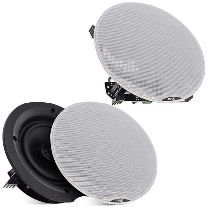6.5" Bluetooth Ceiling/Wall Speakers 300W Dual Cone & Tweeter White