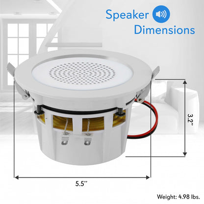 product image number 5 for Pyle 4.0’’ Led Bluetooth Ceiling Speakers