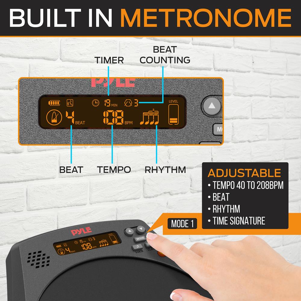 product image number 4 for Pyle Digital Practice Drum Pad