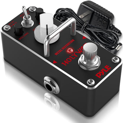 distortion pedal guitar Guitar Distortion Pedal, True Bypass, Aluminum Casing, LED Indicator – Pyle USA