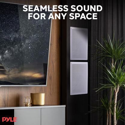 In-Wall/Ceiling Speakers 150W Flush Mount 2-Way Stereo White (Pair)