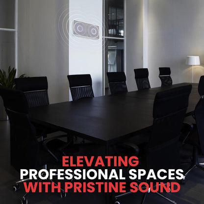 Ceiling Wall Speaker 300W Dual Woofers Titanium Tweeter White