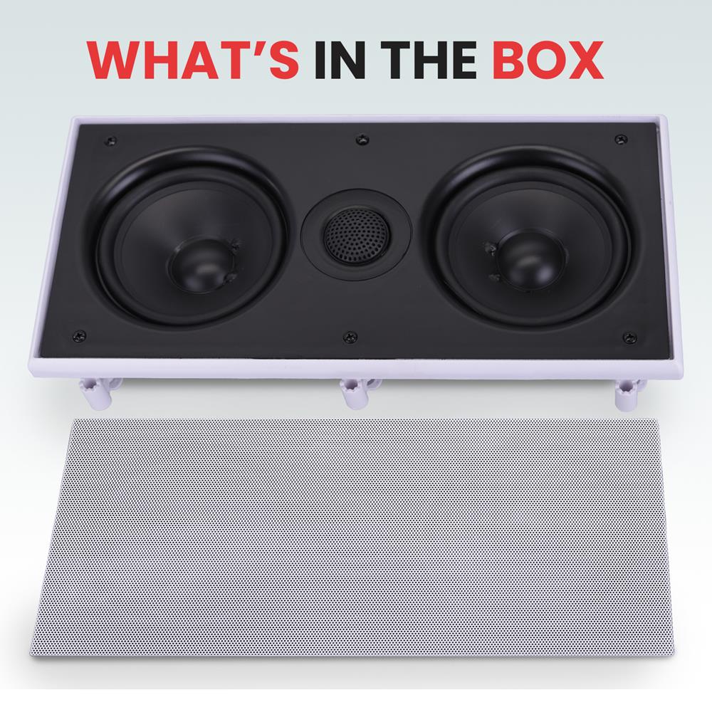 Ceiling Wall Speaker 300W Dual Woofers Titanium Tweeter White