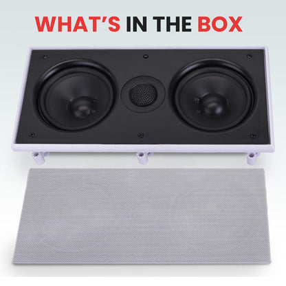 Ceiling Wall Speaker 300W Dual Woofers Titanium Tweeter White