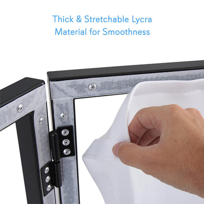 DJ Booth Cover Screen - Clean Look, Stretchable Lycra, White