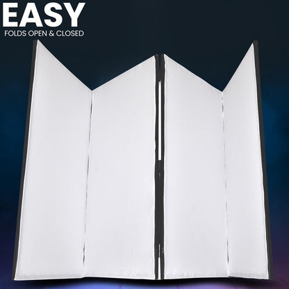DJ Booth Cover Screen - Clean Setup, Stretchable Lycra, White