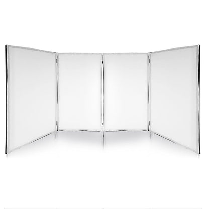 DJ Booth Cover Screen - Clean Setup, Stretchable Lycra, White