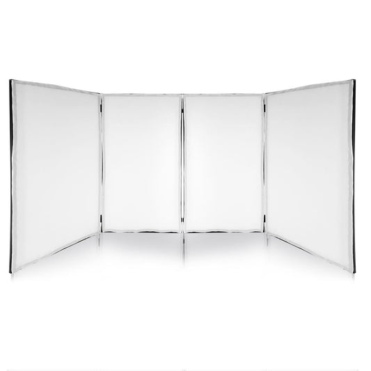 DJ Booth Cover Screen - Clean Setup, Stretchable Lycra, White