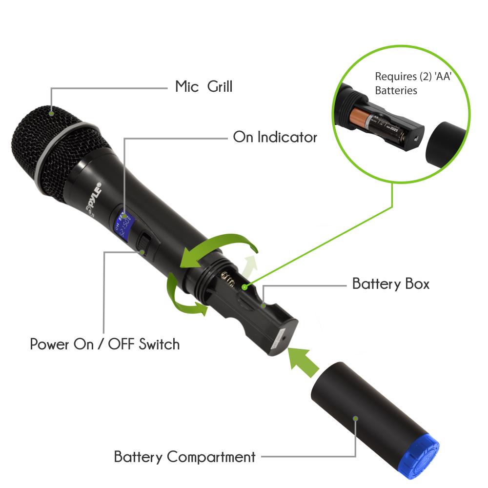 product image number 3 for Pyle Wireless Microphone & Bluetooth Receiver