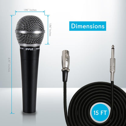 Dynamic Handheld Microphone - High Output, Zinc Alloy, Includes 15ft Cable