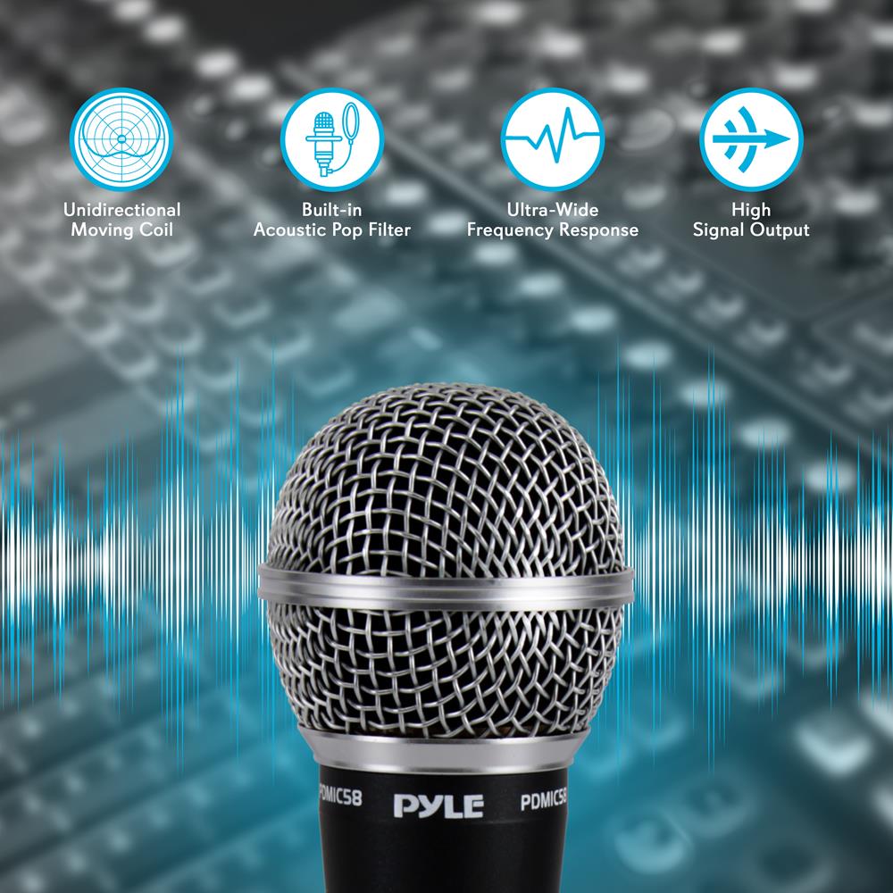 Dynamic Handheld Microphone - High Output, Zinc Alloy, Includes