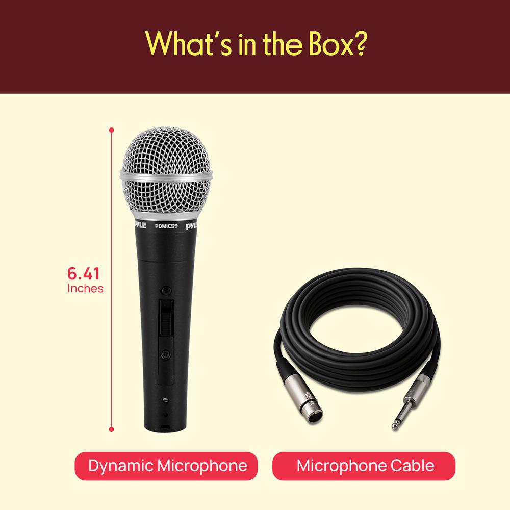 Dynamic Vocal Microphone - High Signal Output - Zinc Alloy