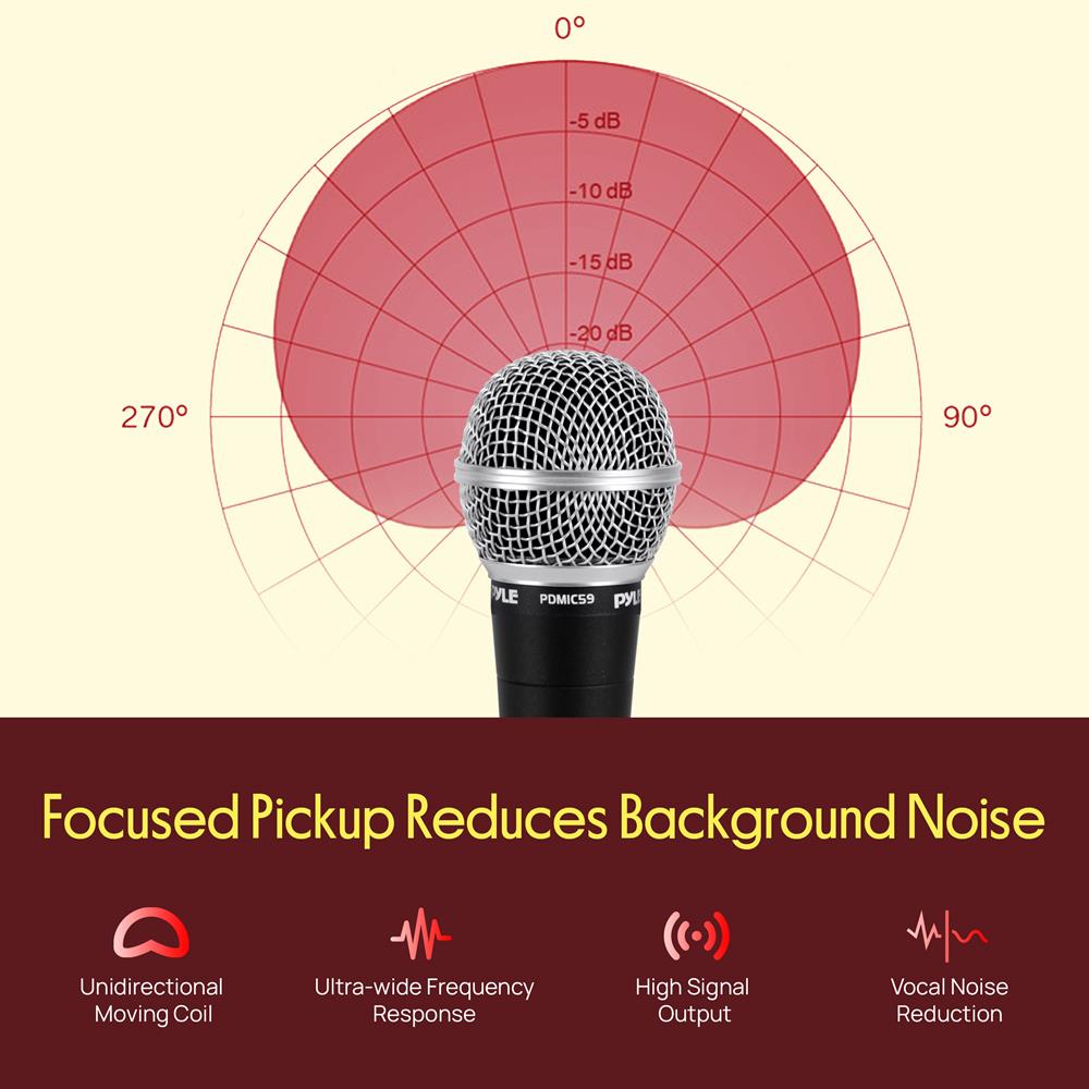 Dynamic Vocal Microphone - High Signal Output - Zinc Alloy