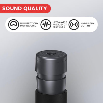 Dynamic Handheld Microphone, High Output, Built-in Pop Filter, Rugged Design