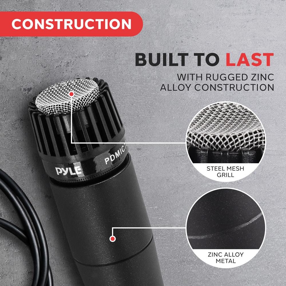 Dynamic Handheld Microphone, High Output, Built-in Pop Filter