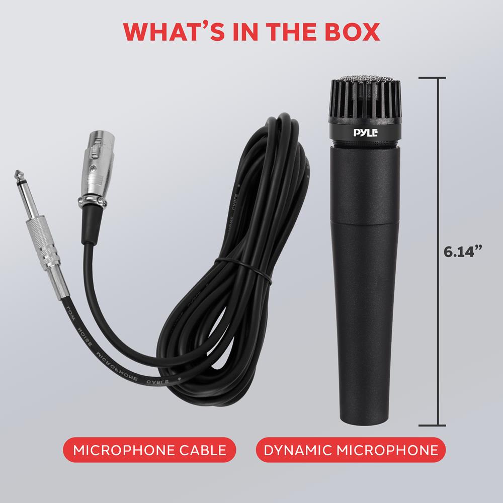 Dynamic Handheld Microphone, High Output, Built-in Pop Filter