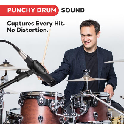 Dynamic Handheld Microphone, High Output, Built-in Pop Filter, Rugged Design