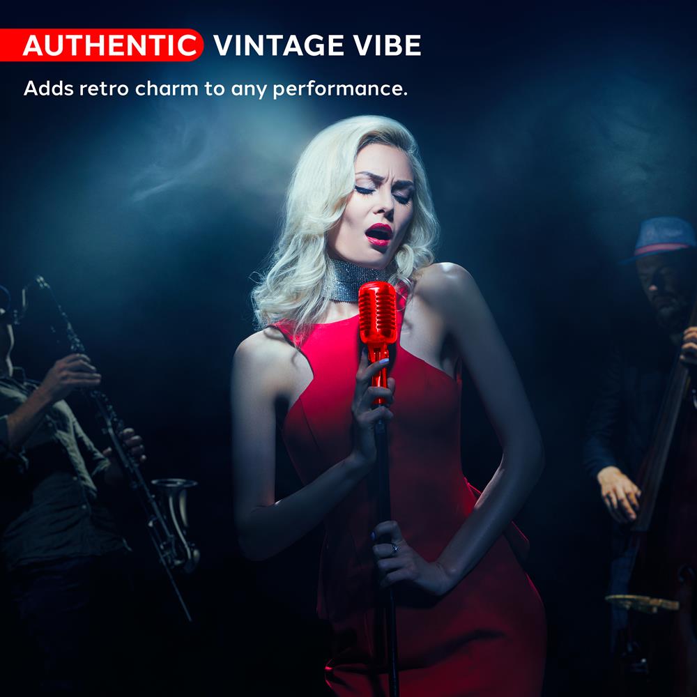 Retro Dynamic Vocal Microphone - Voice Clarity - Red – Pyle USA