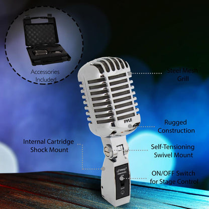 icrophone Rétro, icrophone Vintage, Son Clair, Angle Réglable, Plug icrophone Rétro, icrophone Vintage, Son Clair, Angle Réglable, Plug