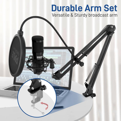 USB Microphone Kit - Studio Quality, Cardioid Condenser, Adjustable Stand