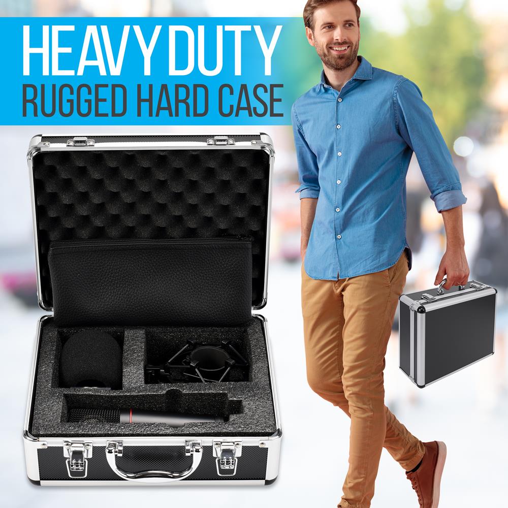 XLR Condenser Microphone Kit - Studio Quality, 34mm Capsule, Metal Alloy - Thumbnail 3