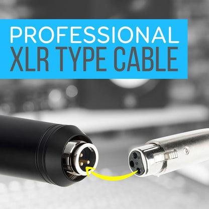 XLR Condenser Microphone Kit - Studio Quality, 34mm Capsule, Metal Alloy