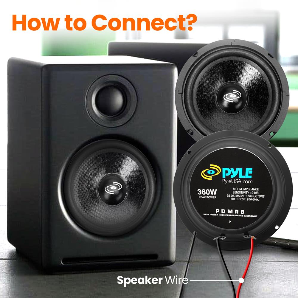 product image number 8 for Pyle 8'' High Power Midrange Driver