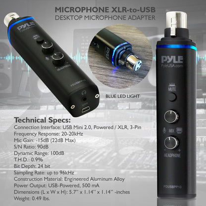 product image number 5 for Pyle Xlr-To-Usb Microphone Adaptor