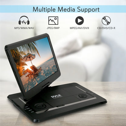 Portable DVD Player, Hi-Res Display, Swivel Screen, Rechargeable Battery
