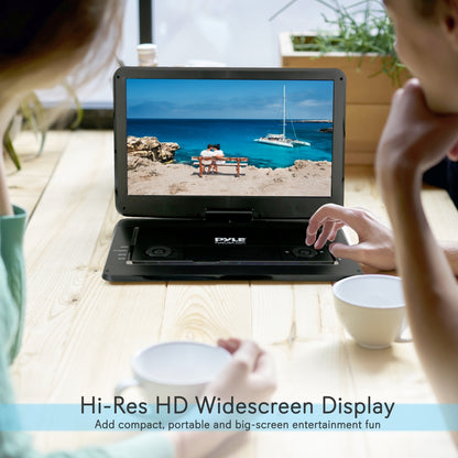 Portable DVD Player, Hi-Res Display, Swivel Screen, Rechargeable Battery