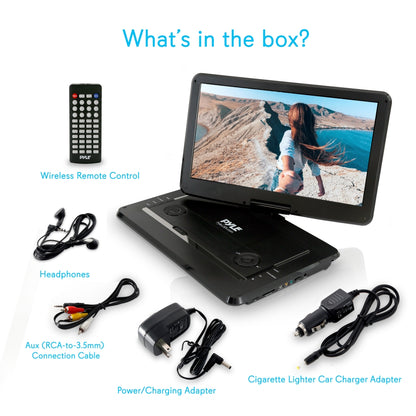 Portable DVD Player, Hi-Res Display, Swivel Screen, Rechargeable Battery