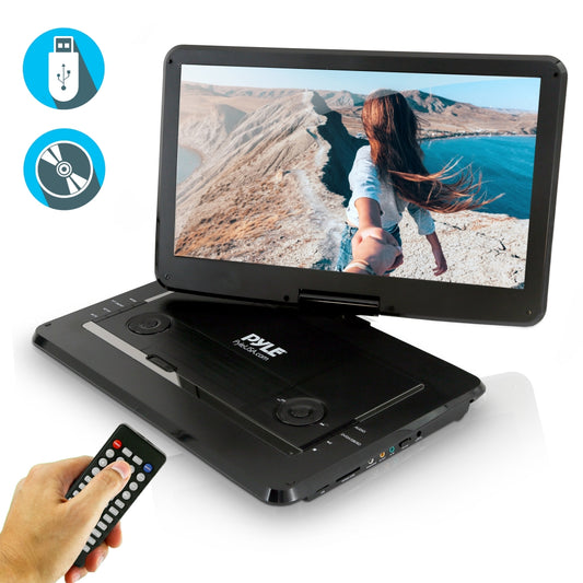 Portable DVD Player, Hi-Res Display, Swivel Screen, Rechargeable Battery