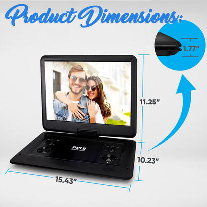 17.9’’ Portable Cd/Dvd Player - Hi-Res Hd Widescreen Display With Dual Full Range Stereo Speakers