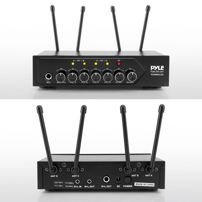 Wireless Microphone System, Crisp Audio, UHF Dual Mics, Rechargeable Receiver
