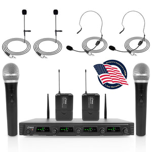 4-Ch. Uhf Wireless Microphone System Kit