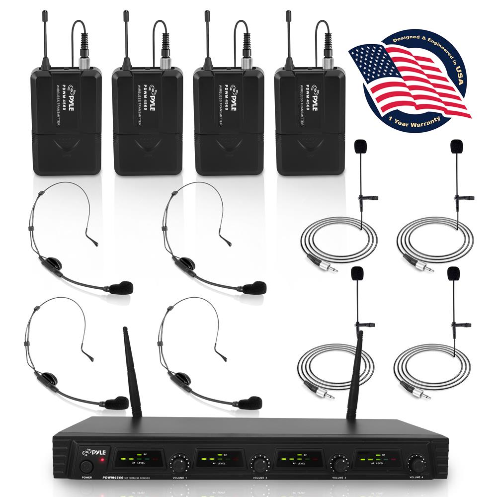 4-Ch. Uhf Wireless Microphone System Kit - Thumbnail 3