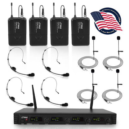 product image number 1 for Pyle 4-Ch. Uhf Wireless Microphone System